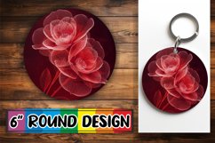Vibrant Floral Keychain &amp; Car Coaster Sublimation Selection Product Image 1
