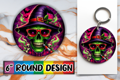 Bright Sublimation Car Coasters, Skull Product Image 1