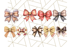 Fall Bow Clipart, Autumn Hair Bows PNG, Fall Ribbon Png Product Image 2