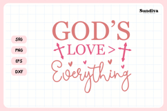 Christian Valentine's Day Quote SVG | God's Love Everything Product Image 3
