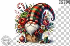 Christmas Gnome Sublimation - Clipart PNG Design Product Image 1