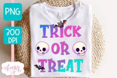 Trick or treat PNG for sublimation | Cute Halloween shirt Product Image 2