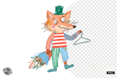 Chaotic Autumn Fox Clipart Product Image 1