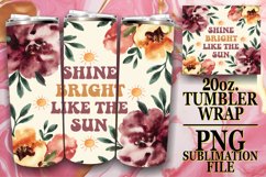 Dreamy Reflections 20oz tumbler wrap, Flower Quote Product Image 1