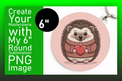 Stylish Round Design Car Coaster PNG , Valenines Animals Product Image 1