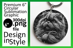 Joyful Cat Sublimation: Circle &amp; Coaster Ensemble Product Image 1