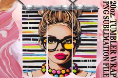 Striped Style: Melanin Queen Tumbler, 20oz Product Image 1