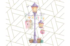 Pastel Halloween Town PNG Clipart, Spooky Shops & Homes Png Product Image 2