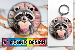 Blissful Keychain Sublimation, Valenines Animals Product Image 1