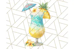 Sky Blue and Sunshine Yellow Summer Clipart PNG, Tropical Product Image 2