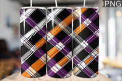Halloween Plaid Pattern Tumbler Wrap - High Quality 300 Dpi Product Image 1