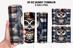 Owl Skinny Tumbler 20oz Wrap Design, Animal Tumbler Wrap Product Image 1
