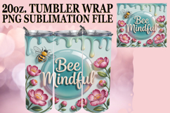 Sweet vibes 20oz tumbler wrap, Bee Quote Product Image 1