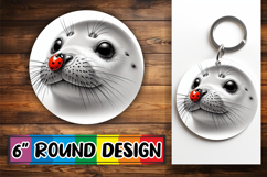 Circle of Happiness Keychain PNG, Cute Animals Product Image 1