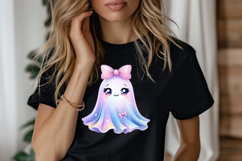 Iridescent Ghost Bow PNG, Cute Ghost Clip Art Product Image 2