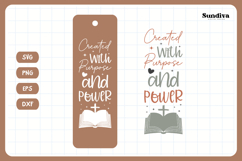 Christian Bookmark Saying SVG | Created With Purpose Product Image 3