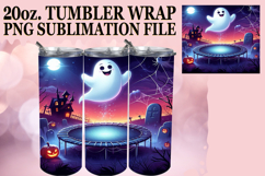 Vibrant Nights 20oz tumbler wrap, Ghost Product Image 1