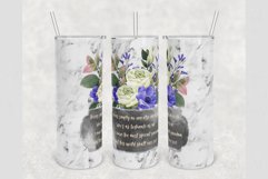 Nana quote White Marble Spring Flowers 20oz tumbler wrap Product Image 1