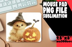 Cute Halloween Critters Round Mouse Pad PNG Product Image 1