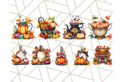 Fall Cottagecore Kitchen Clipart, Cozy Autumn Kitchen PNG Product Image 2