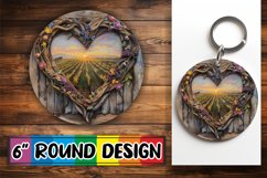 Floral Oasis Circle Design Sublimation Woodland Charm Product Image 1
