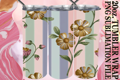 Bright Days 20oz tumbler wrap, Gold Flower Product Image 1