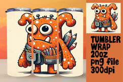 BOLD 20oz Tumbler Artwork for Sublimation , Monster Product Image 1