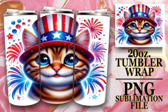 Uplifting Sublimation 20oz tumbler wrap, USA Animals Product Image 1