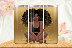 Black Girl Magic Black Woman Positive mind 20oz Tumbler wrap Product Image 1