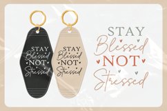 Christian Quote Motel Keychain SVG | Stay Blessed Product Image 3