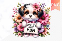 World&#039;s best mom Sublimation - Mother&#039;s Day Clipart PNG Product Image 1