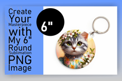Dynamic Round Design Car Coaster PNG , Cute Cat Product Image 1