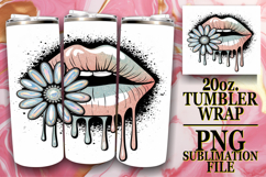 Joyful Hearts 20oz tumbler wrap, Dripping Lips Product Image 1