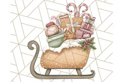 Christmas Sweet Shoppe Clipart PNG, Pastel Bakery Art Product Image 2