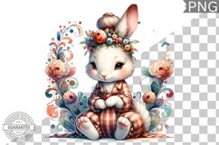 Floral Nursery Animal Sublimation Clipart Bundle Product Image 2