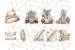 Coastal Cottagecore Summer Clipart PNG, Beachy Calm Vibes Product Image 6