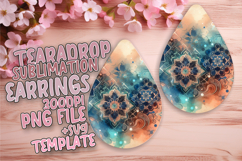 Charming Teardrop Design for Sublimation , Watercolor Patter Product Image 1