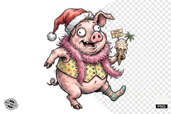 Whimsical Christmas In July Animals Clipart Product Image 1