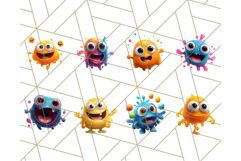 Slime Monster Clipart, Colorful Goo Graphics Png Product Image 6