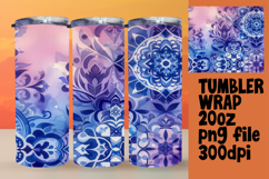 20oz Tumbler Wrap for Gift Giving , Watercolor Patter Product Image 1