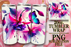 Serene Days 20oz tumbler wrap, Butterfly Product Image 1