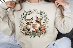 Watercolor Boho Woodland Animals Clipart PNG Product Image 1