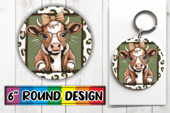Joyful Moments Car Coaster, Cute Cow Product Image 1