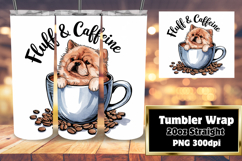 STUNNING 20oz Tumbler Design for Any Occasion , Coffee Dog Product Image 1