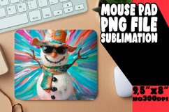 Beachy Snowman Shores: Sunny Mouse Pad PNG Product Image 1