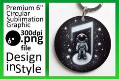 Cute Circle Design Coaster Template , Astronaut Product Image 1