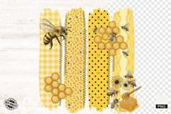 Honey Bees Brushtrokes Clipart Product Image 1