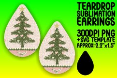 Whimsical Teardrop Earrings Design PNG , Holiday Product Image 1