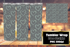 Sublimation Artwork for 20oz Tumblers , Heart Product Image 1