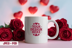 Valentine Rose Mug PSD JPEG Mockup Product Image 1